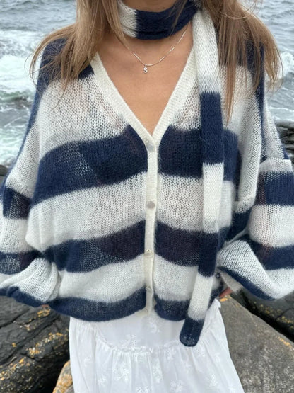 Bella | Cardigan & Scarf Set